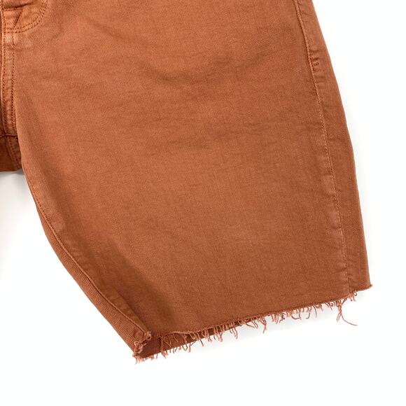 Frame L'Homme Cut Off Short Mens Size 32 Cut Raw Hem Brick Stretch Denim - Picture 4 of 7